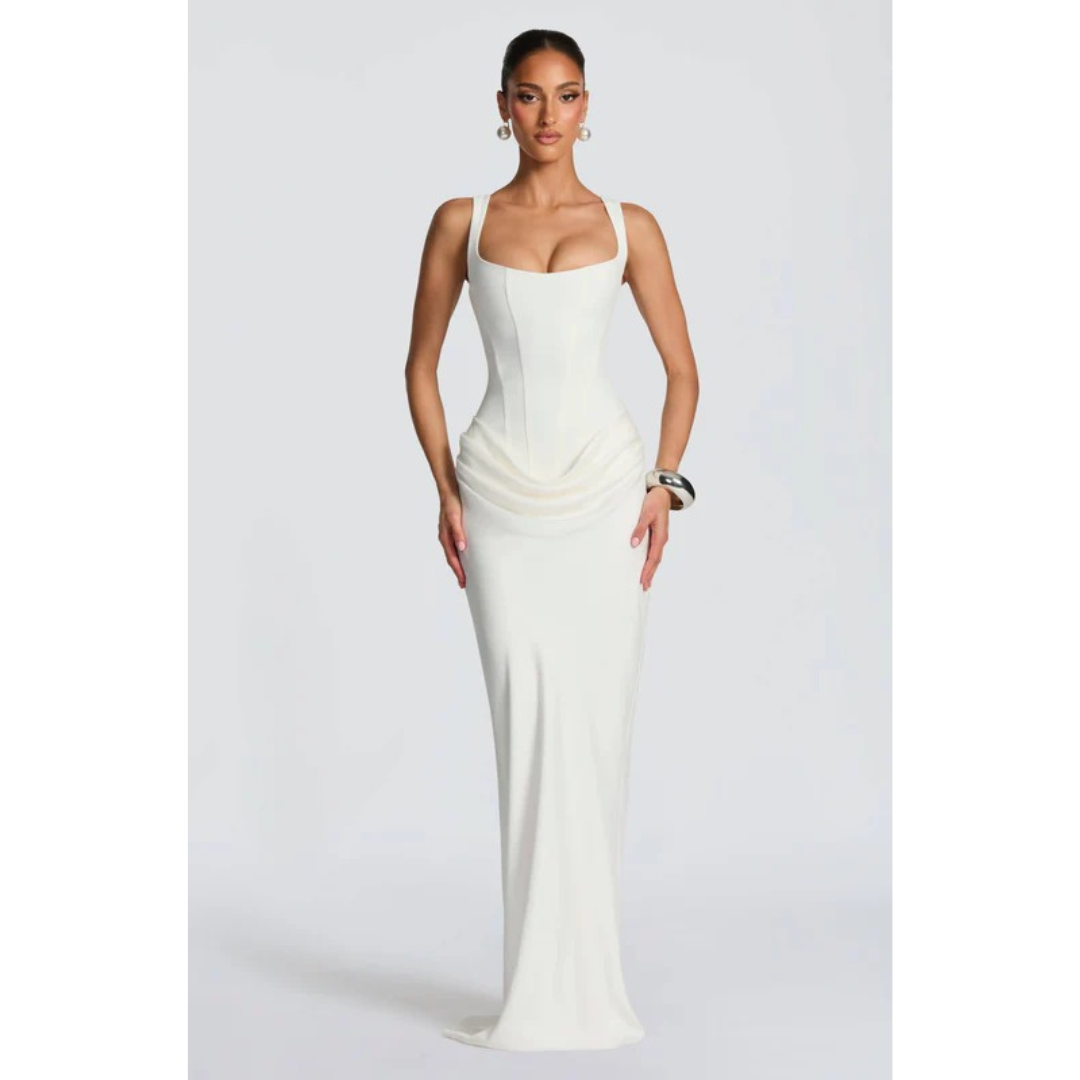 Emily | Damen Abendkleid Bodycon Schmal Hochzeit Sommer