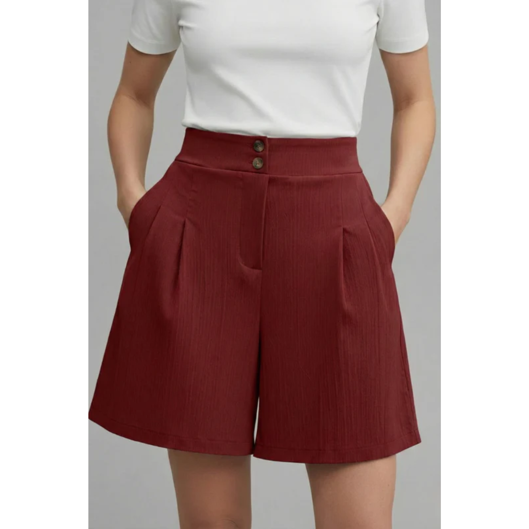 Emmi | Damen Shorts Mit Hoher Taille Und Weitem Bein