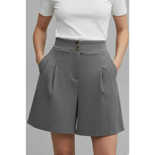 Emmi | Damen Shorts Mit Hoher Taille Und Weitem Bein
