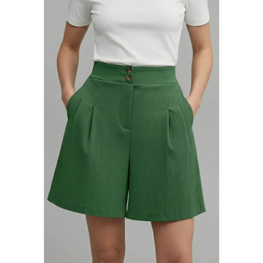 Emmi | Damen Shorts Mit Hoher Taille Und Weitem Bein