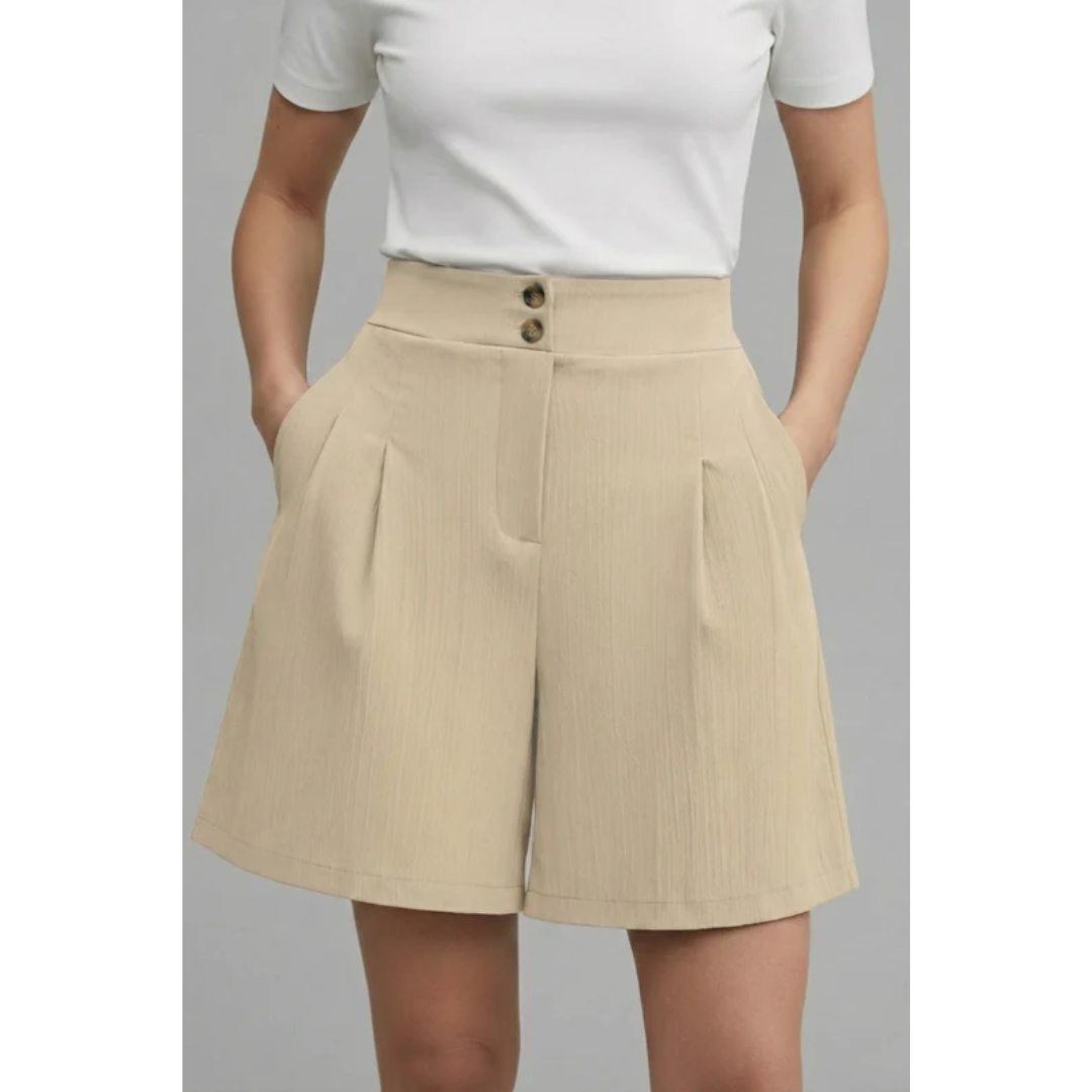 Emmi | Damen Shorts Mit Hoher Taille Und Weitem Bein
