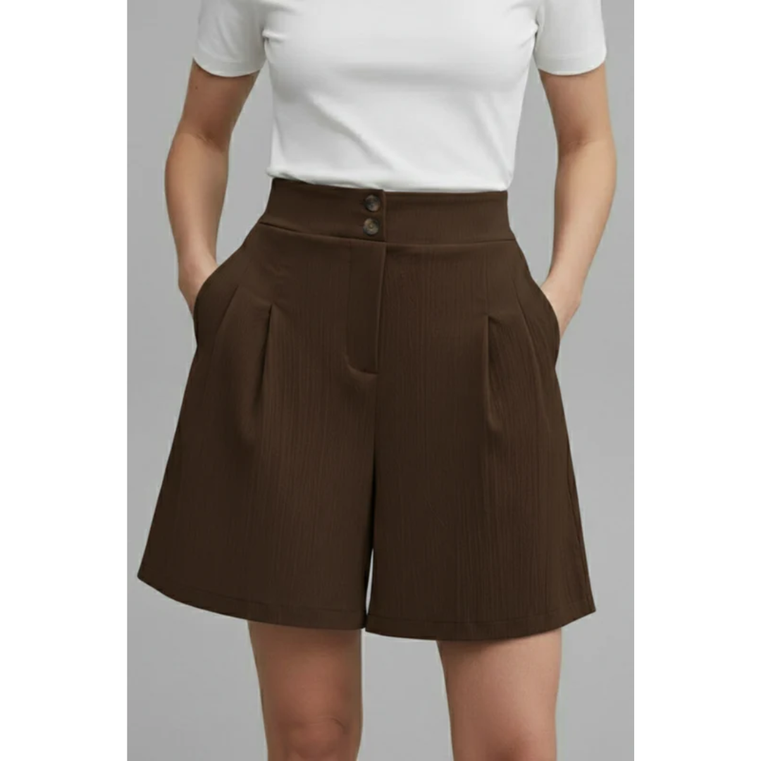 Emmi | Damen Shorts Mit Hoher Taille Und Weitem Bein