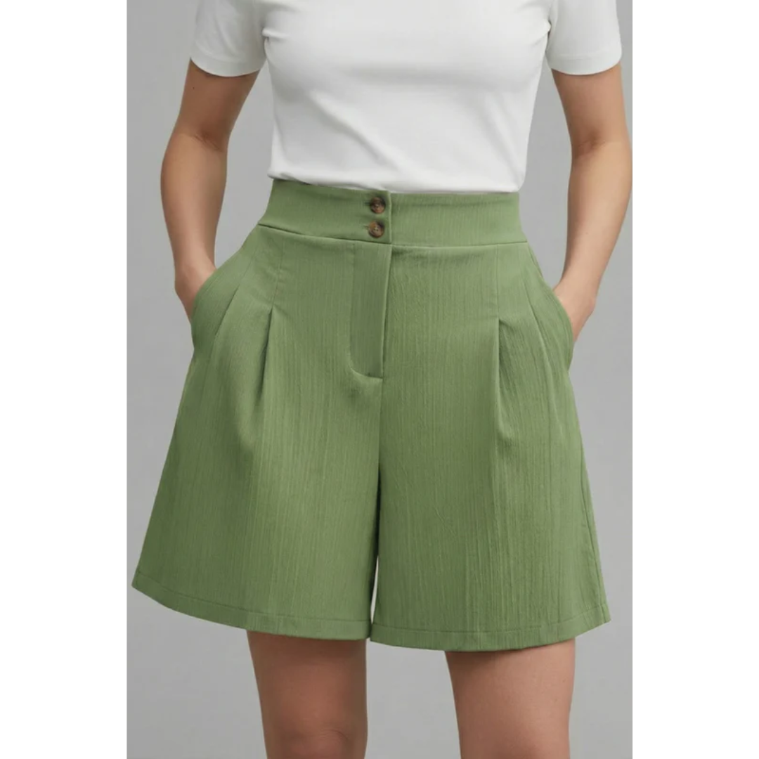 Emmi | Damen Shorts Mit Hoher Taille Und Weitem Bein