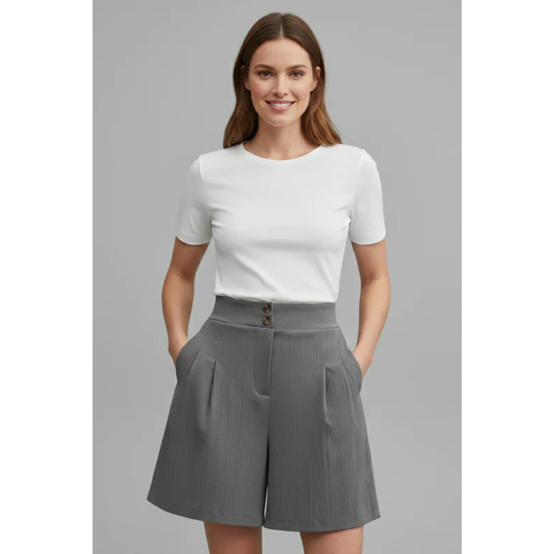Emmi | Damen Shorts Mit Hoher Taille Und Weitem Bein