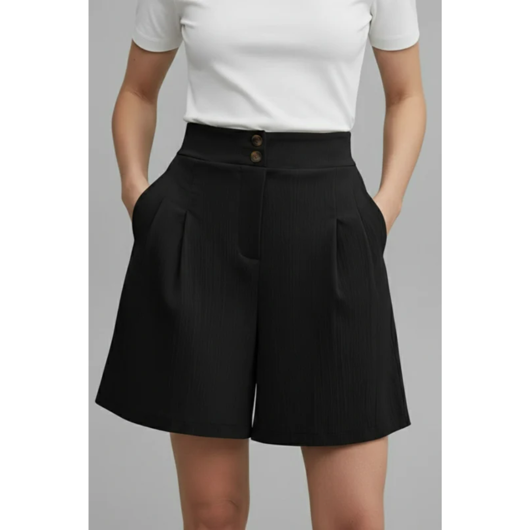 Emmi | Damen Shorts Mit Hoher Taille Und Weitem Bein