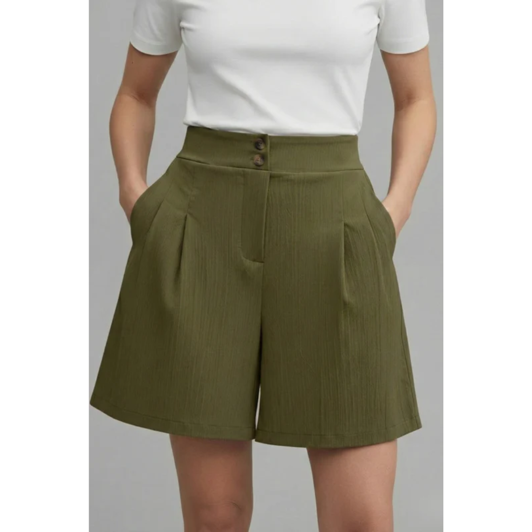 Emmi | Damen Shorts Mit Hoher Taille Und Weitem Bein