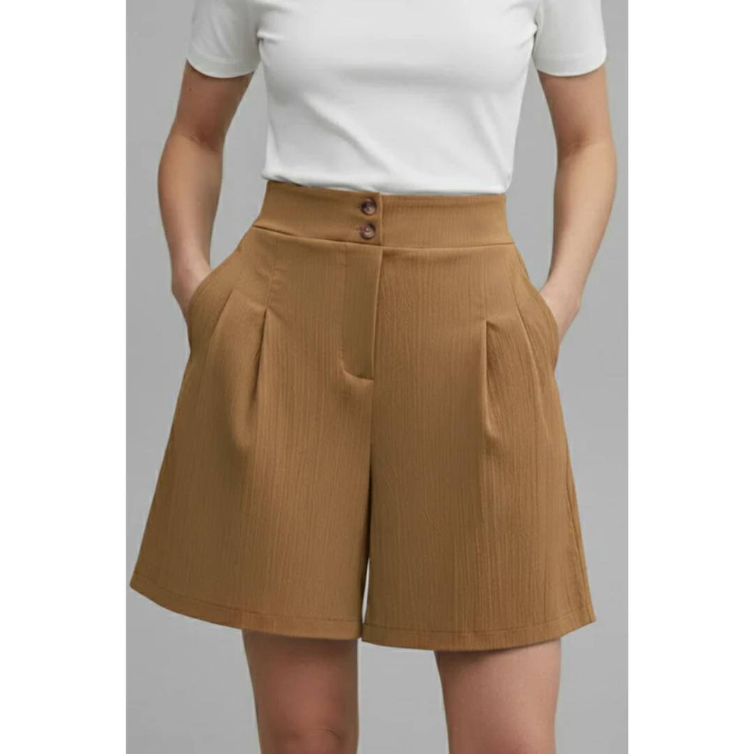 Emmi | Damen Shorts Mit Hoher Taille Und Weitem Bein