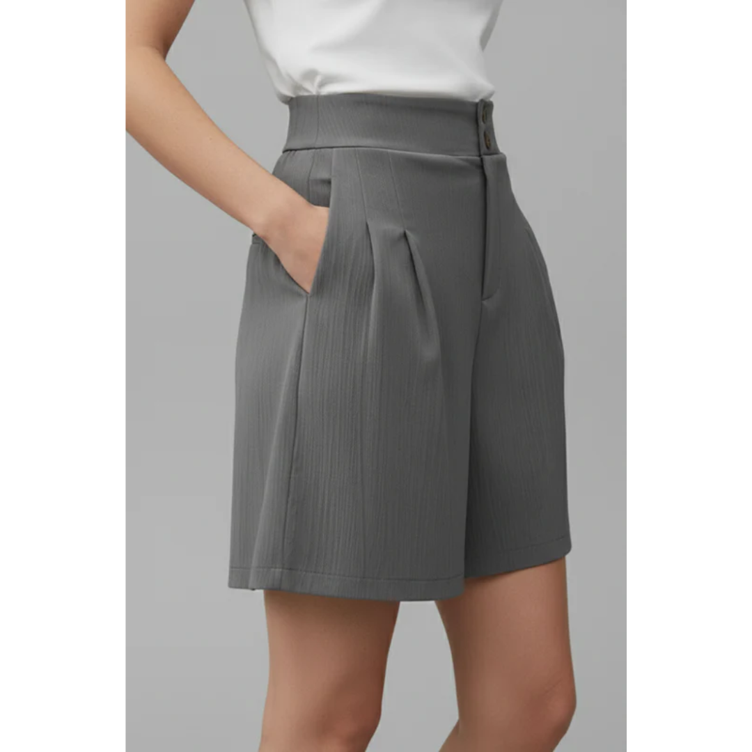 Emmi | Damen Shorts Mit Hoher Taille Und Weitem Bein