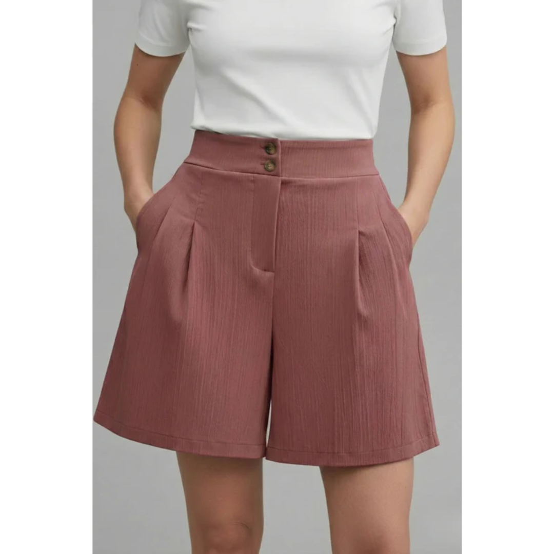 Emmi | Damen Shorts Mit Hoher Taille Und Weitem Bein