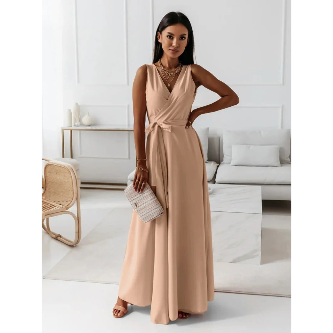 Erna | Damen Maxi Kleid Für Hochzeitsgast Im Wickel Stil