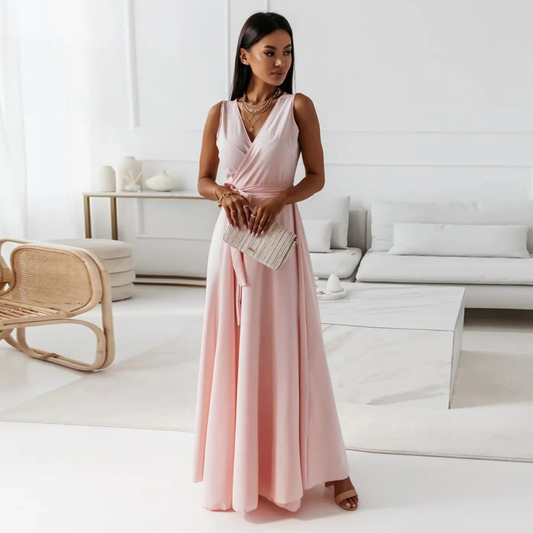 Erna | Damen Maxi Kleid Für Hochzeitsgast Im Wickel Stil