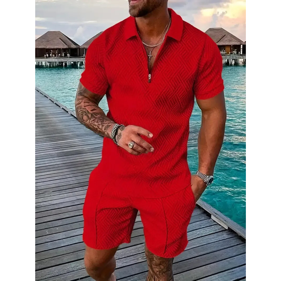 Erwin | Herren Sommer Set Mit Poloshirt Und Shorts