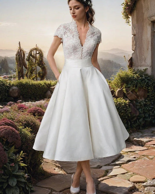 Festliches Hochzeitsgast Kleid | Midi