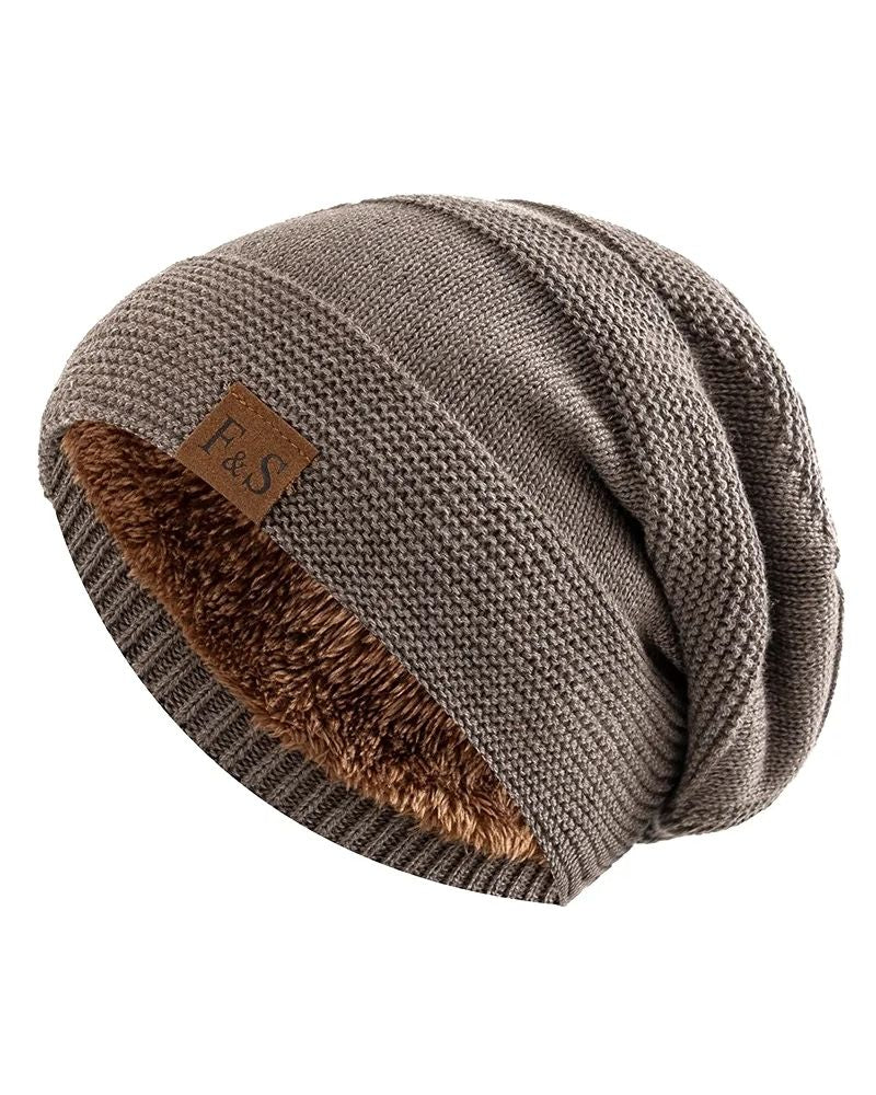 Fleece gefütterte Beanie – weiche Wintermütze für Damen