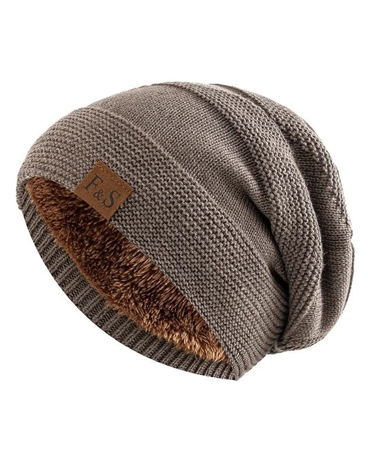 Fleece gefütterte Beanie – weiche Wintermütze für Damen