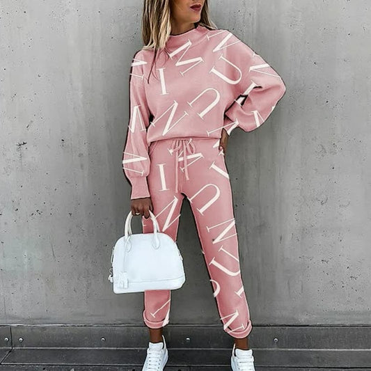 Freizeitoutfit für Damen – Bequemes zweiteiliges Trainingsanzug-Set