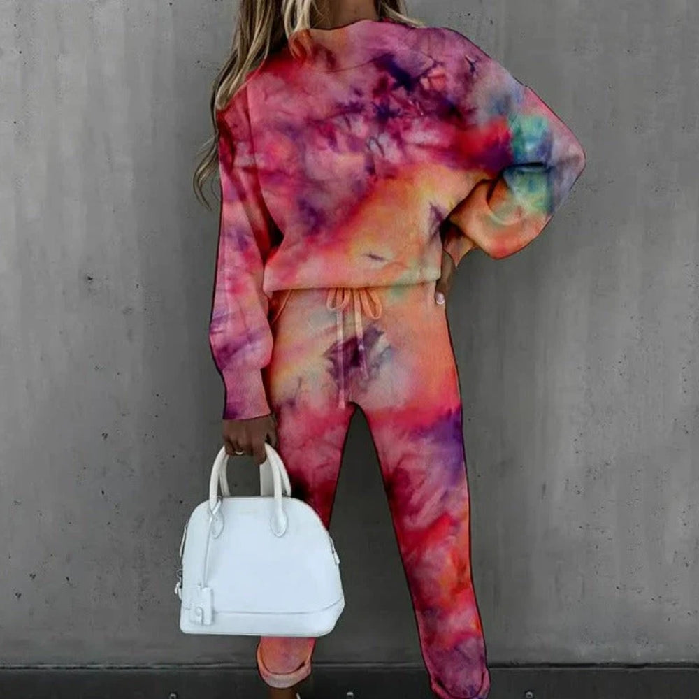 Freizeitoutfit für Damen – Bequemes zweiteiliges Trainingsanzug-Set