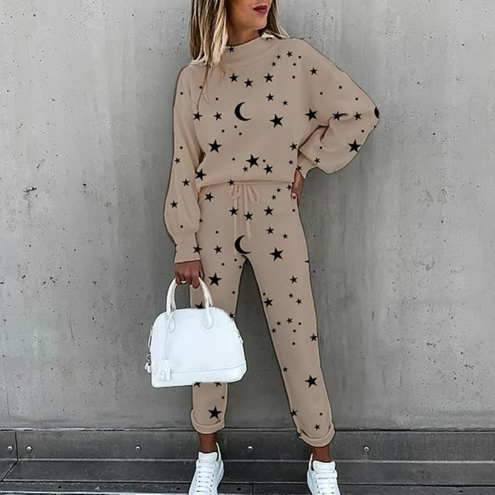Freizeitoutfit für Damen – Bequemes zweiteiliges Trainingsanzug-Set