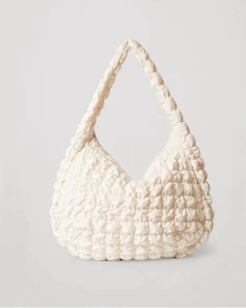 Gesteppte Hobo-Umhängetasche – mit Rüschenoptik für den täglichen Gebrauch