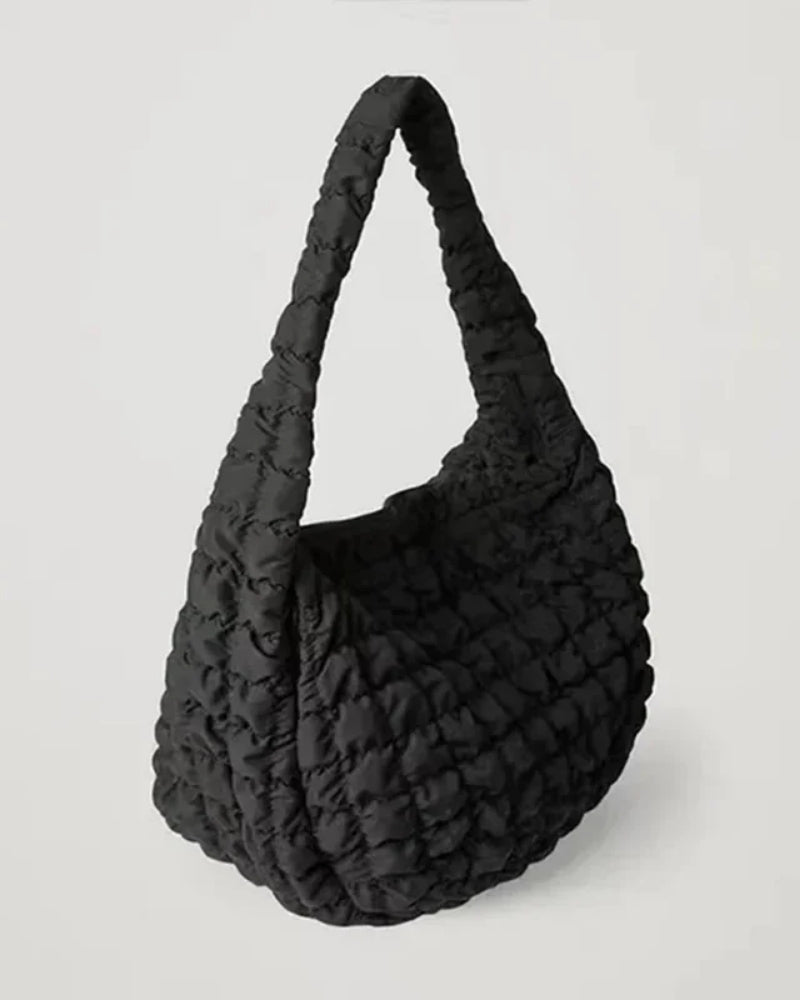 Gesteppte Hobo-Umhängetasche – mit Rüschenoptik für den täglichen Gebrauch
