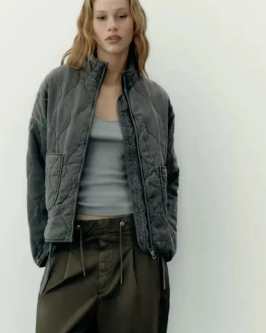 Gesteppte Winterjacke für Frauen – Vintage-Stil und moderne Funktion