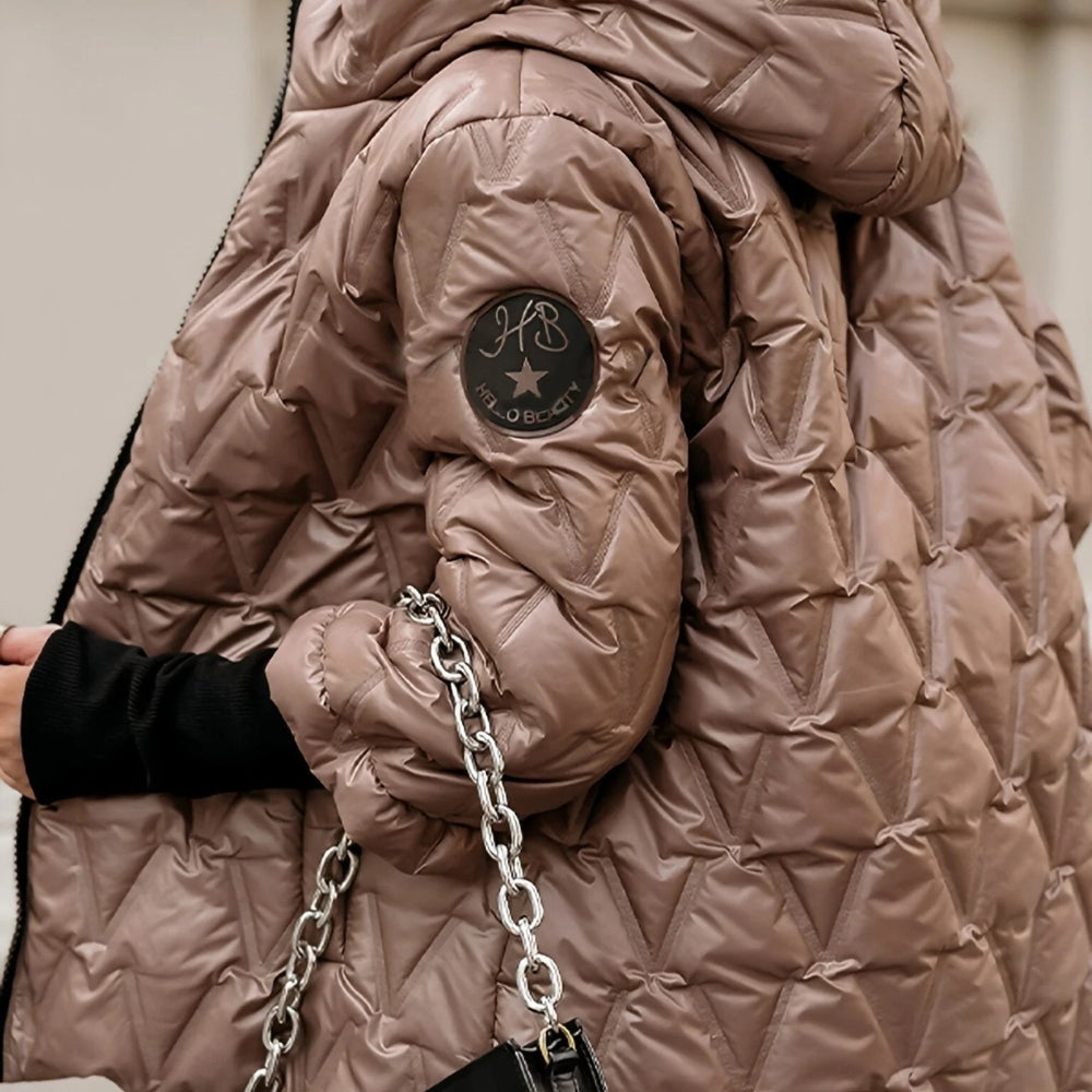Glänzende Damen-Winterjacke - Leichte Steppjacke für Alltag und Freizeit