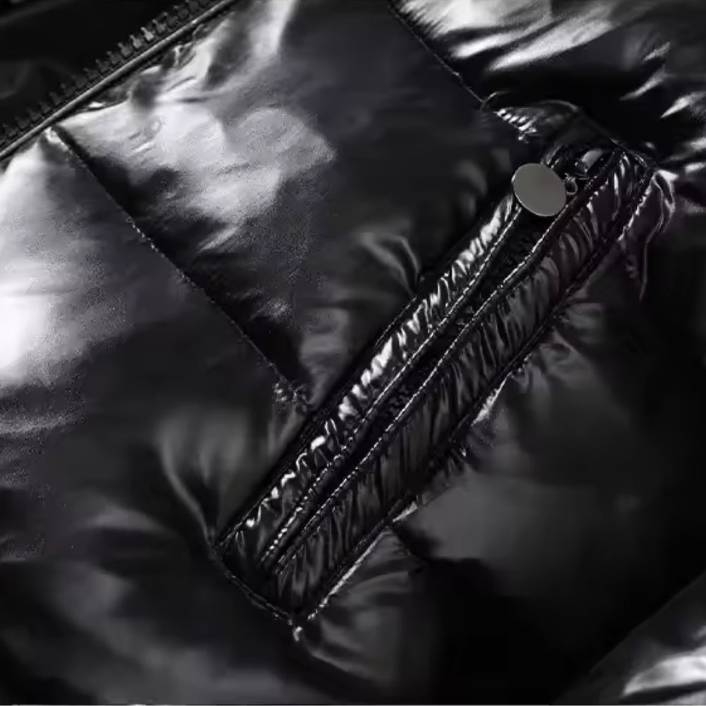 Glänzende Damen-Winterjacke - Leichter, warmer Kälteschutzmantel