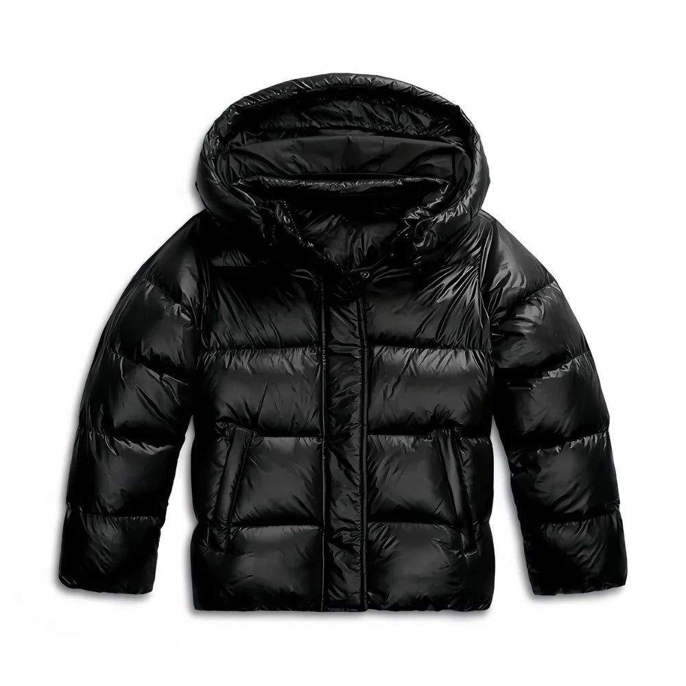 Glänzende Puffer-Winterjacke - Leichter, warmer Kälteschutzmantel für Frauen