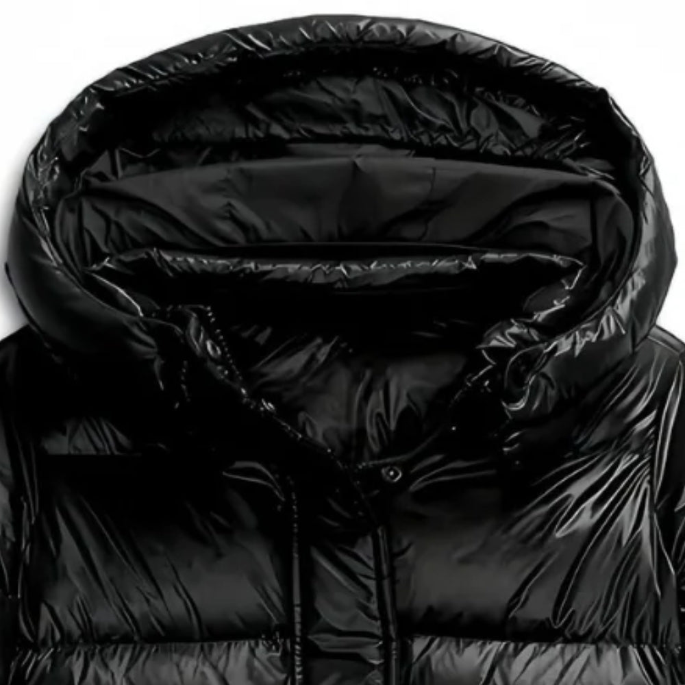 Glänzende Puffer-Winterjacke - Leichter, warmer Kälteschutzmantel für Frauen