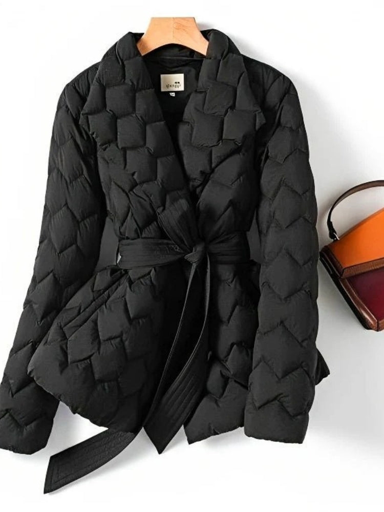 Glänzende Damen-Winterjacke – Leichter Kälteschutz mit Kragen