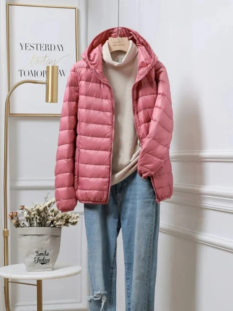 Glänzende Winterjacke – Leichter Kälteschutz für Frauen