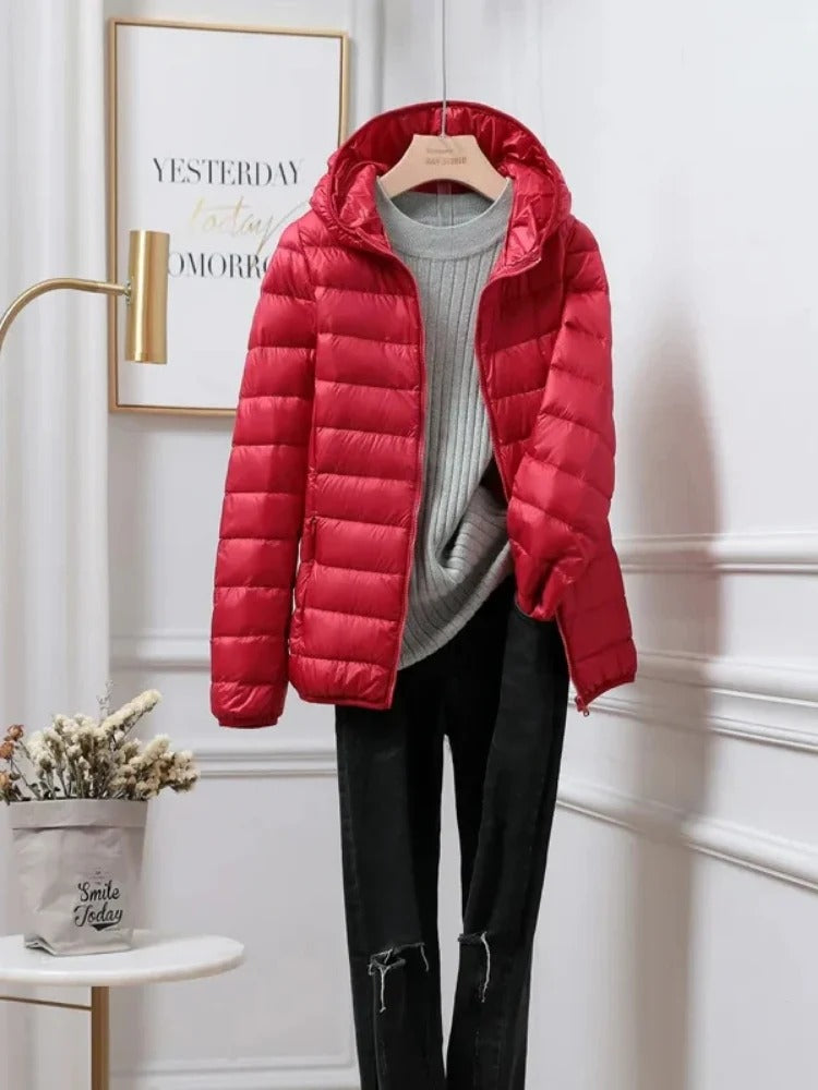 Glänzende Winterjacke – Leichter Kälteschutz für Frauen