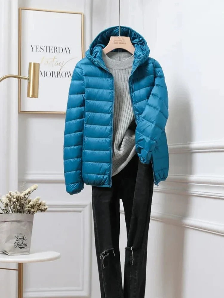 Glänzende Winterjacke – Leichter Kälteschutz für Frauen