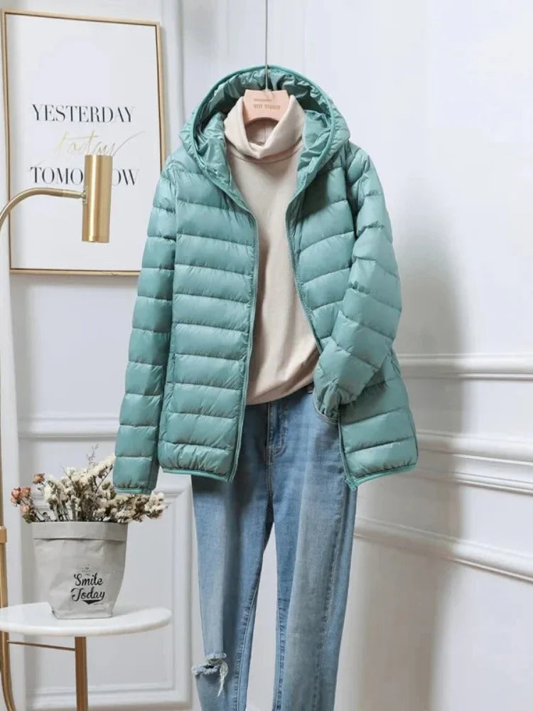 Glänzende Winterjacke – Leichter Kälteschutz für Frauen