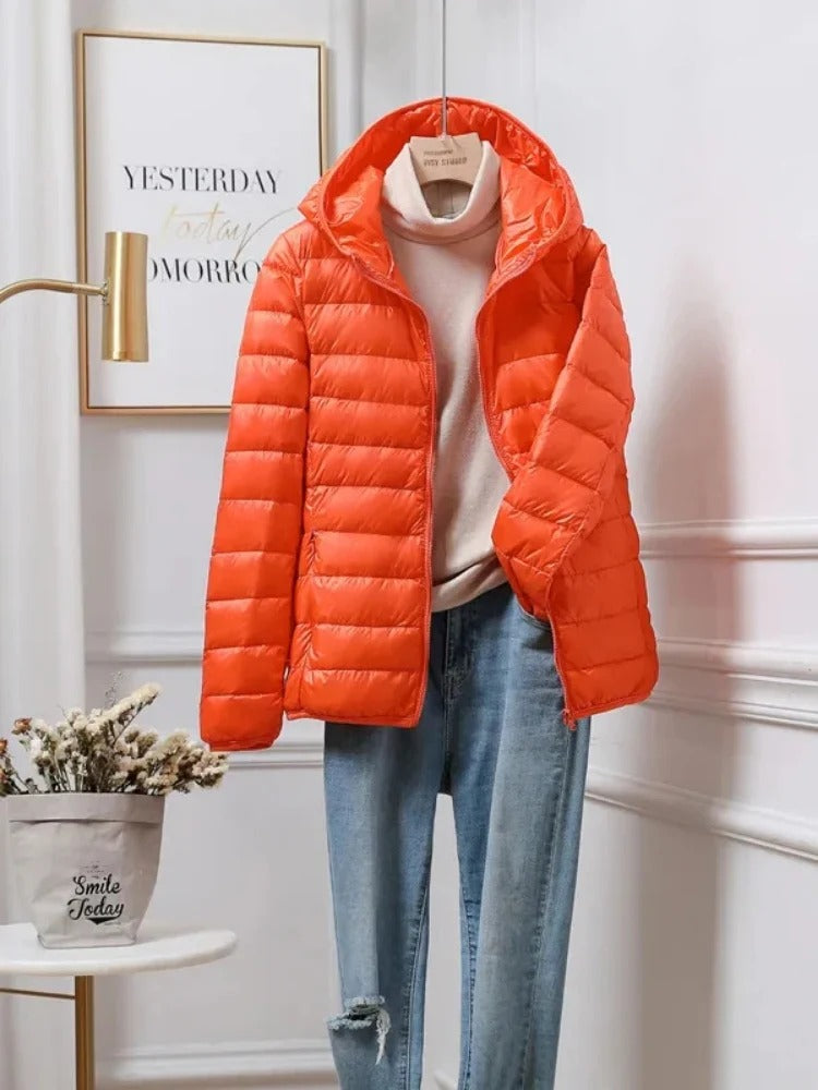 Glänzende Winterjacke – Leichter Kälteschutz für Frauen