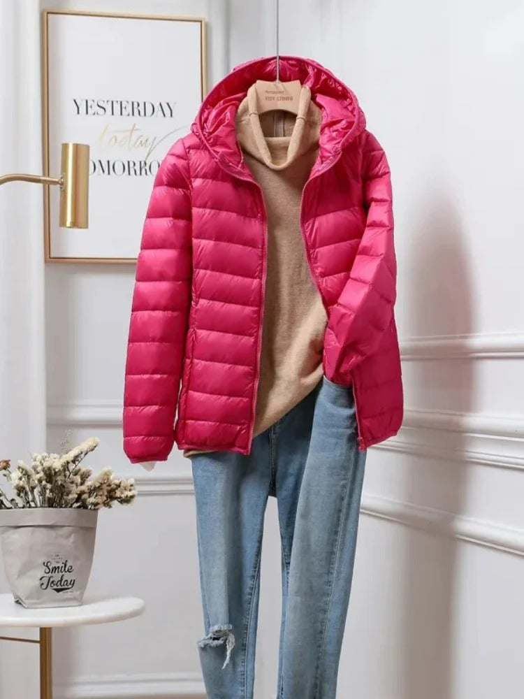 Glänzende Winterjacke – Leichter Kälteschutz für Frauen