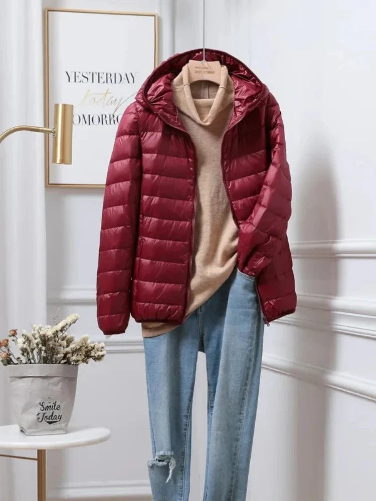 Glänzende Winterjacke – Leichter Kälteschutz für Frauen