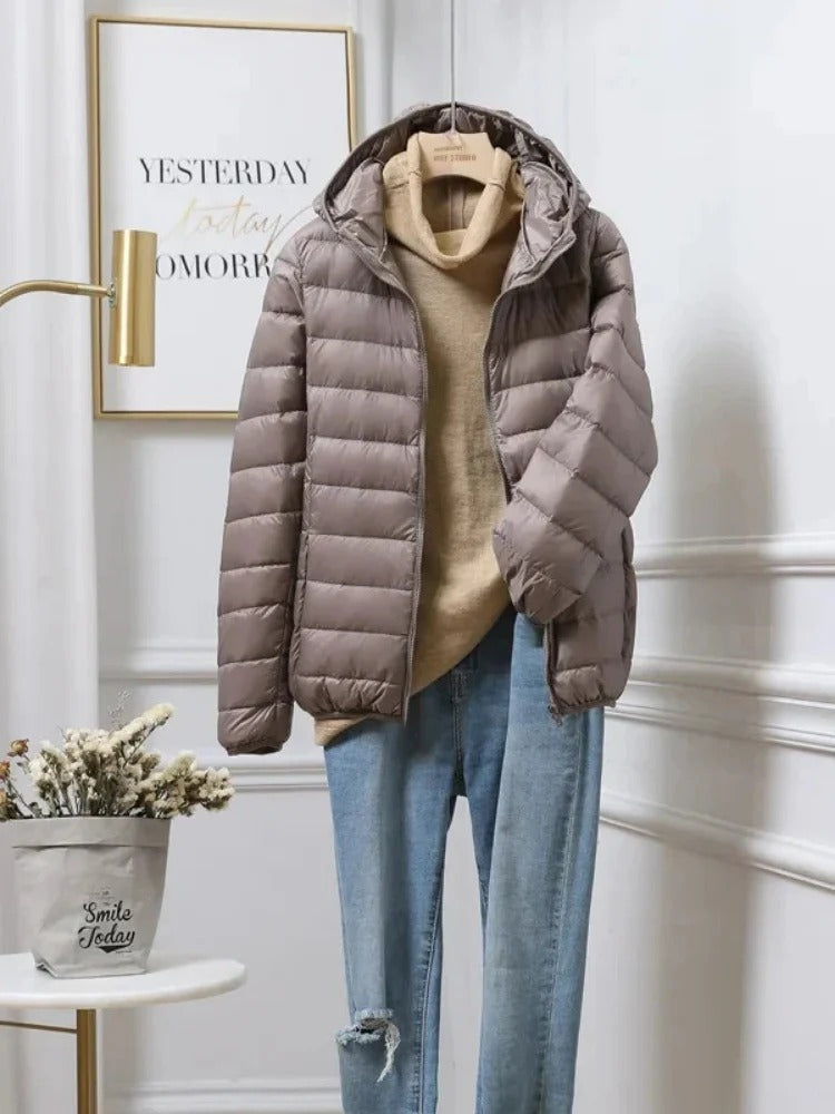 Glänzende Winterjacke – Leichter Kälteschutz für Frauen