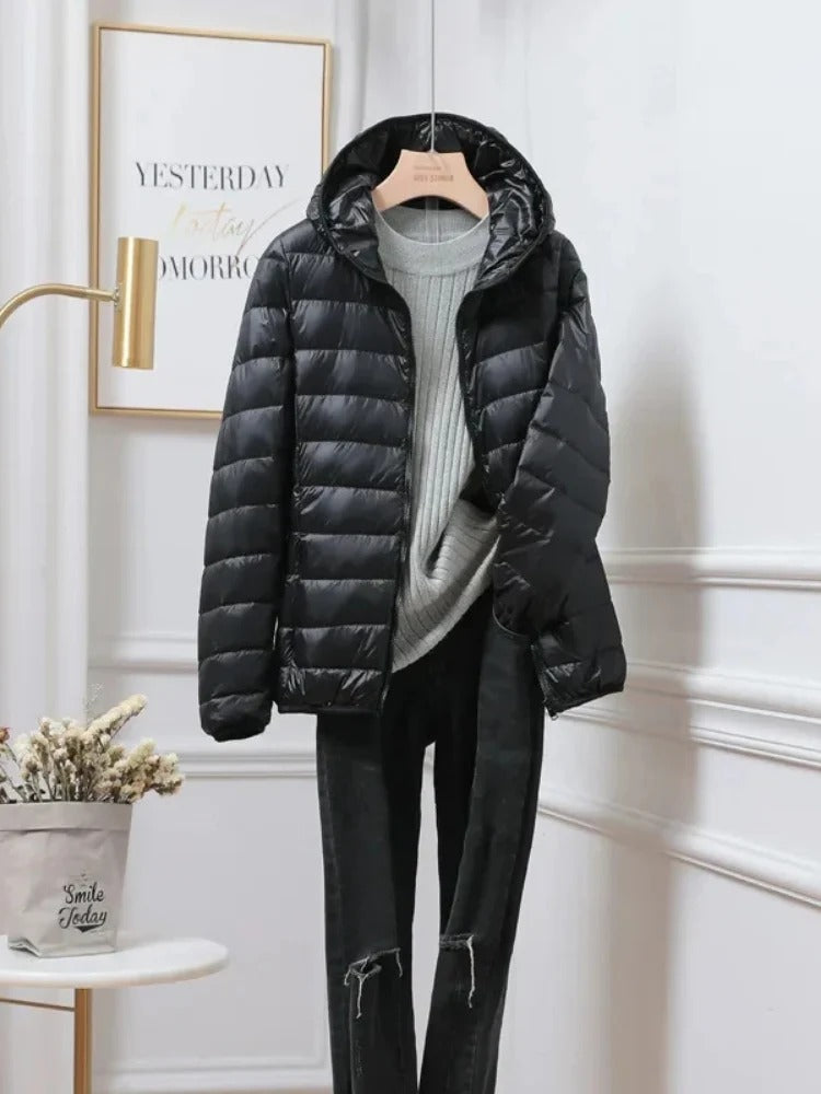 Glänzende Winterjacke – Leichter Kälteschutz für Frauen