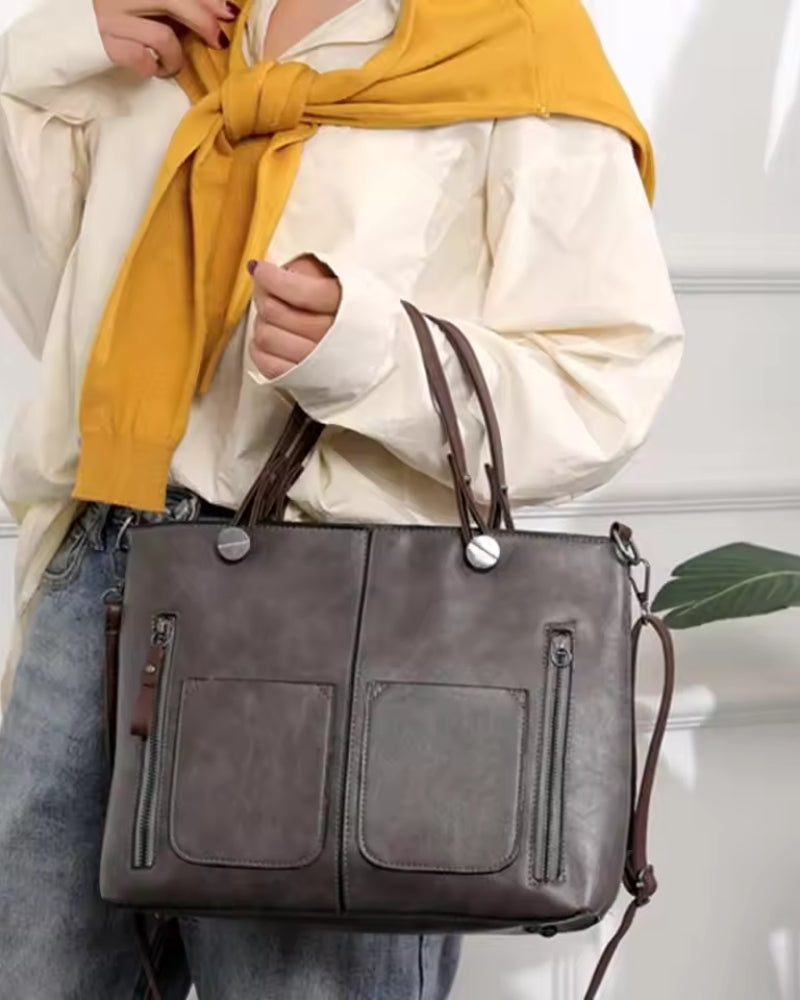 Handtasche – Multi-Pocket-Design mit abnehmbarem Riemen