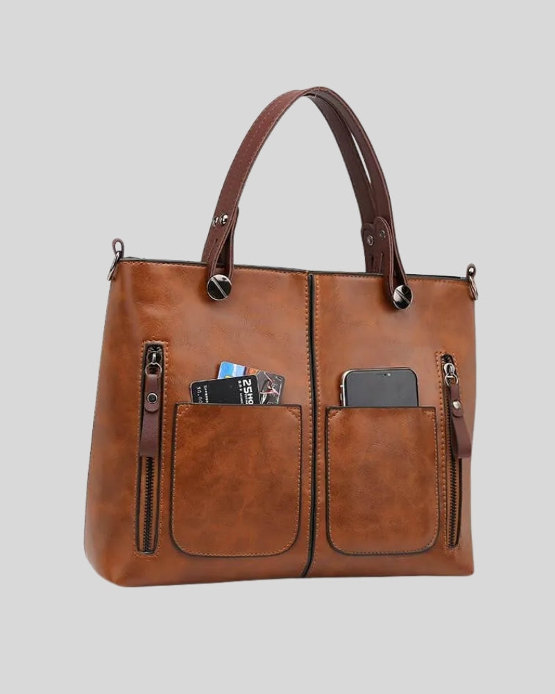 Handtasche – Multi-Pocket-Design mit abnehmbarem Riemen