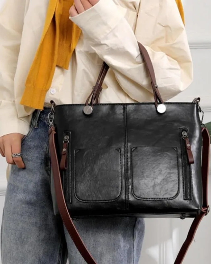 Handtasche – Multi-Pocket-Design mit abnehmbarem Riemen