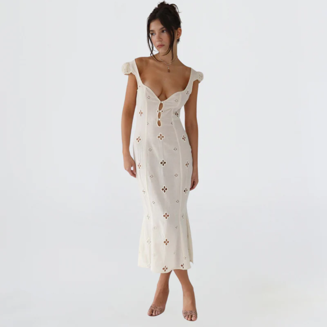 Heike | Damen Midi Kleid Für Hochzeitsgast Elegant