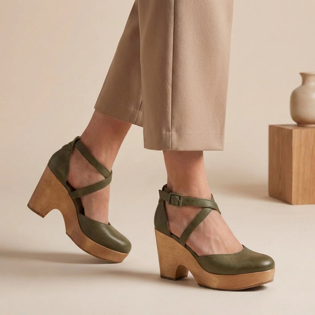 Helga | Damen Sandalen mit Absatz und Plateau