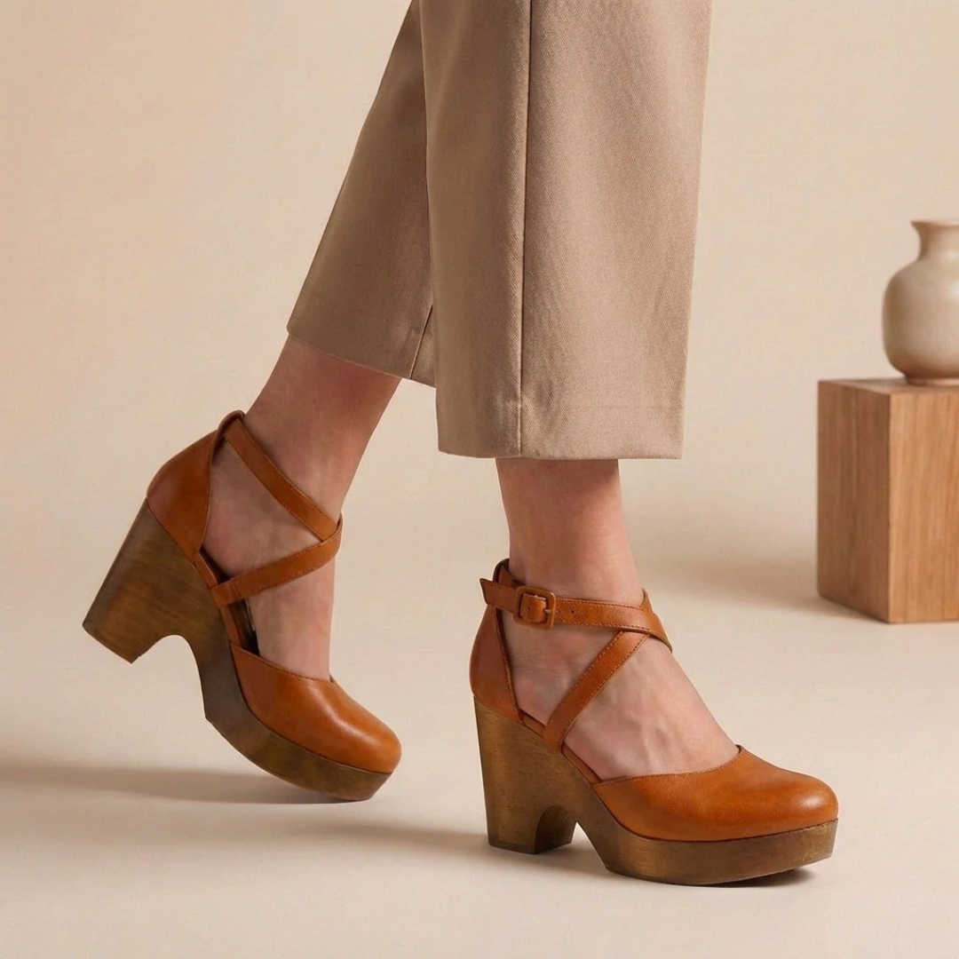 Helga | Damen Sandalen mit Absatz und Plateau