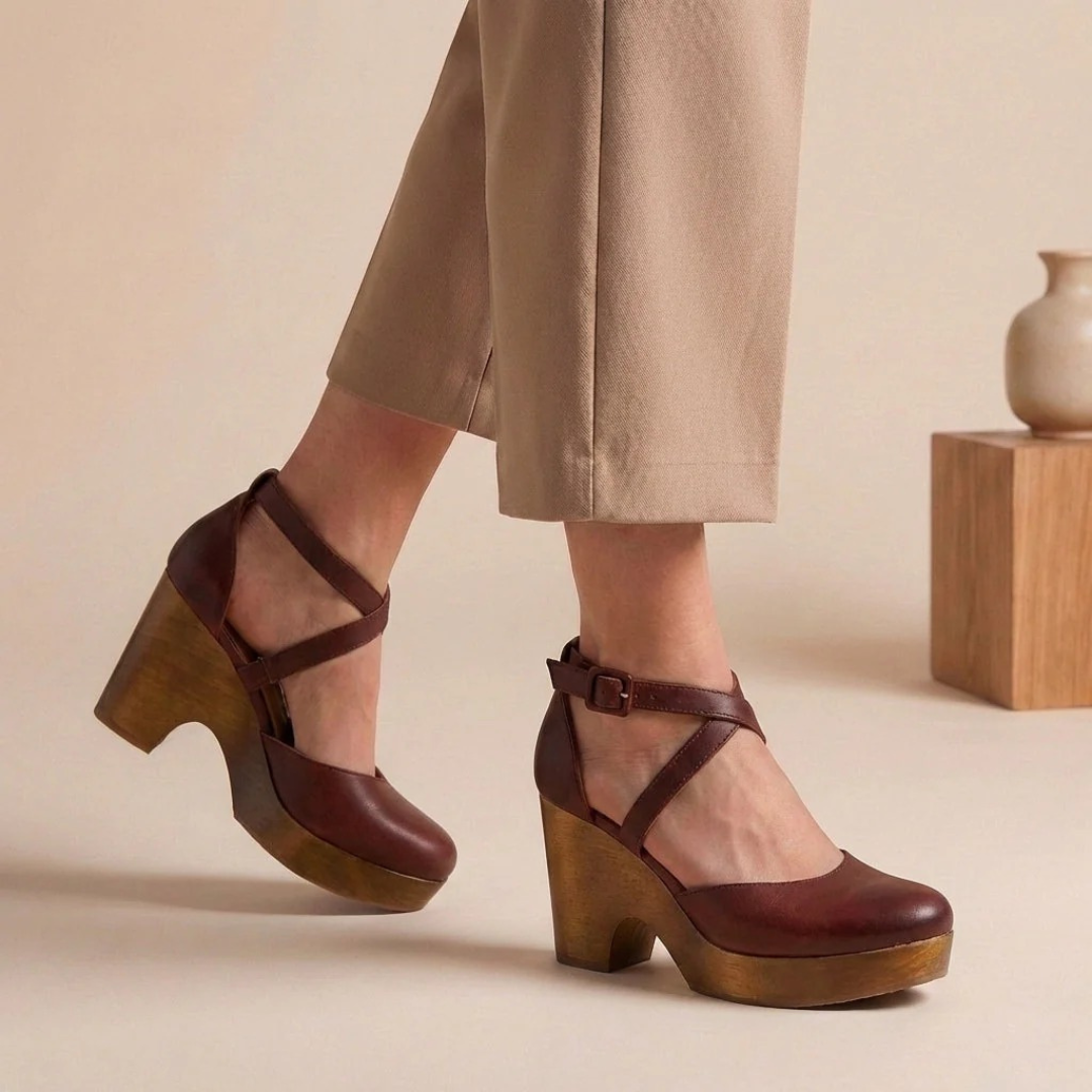 Helga | Damen Sandalen mit Absatz und Plateau