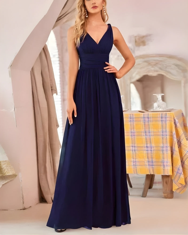 Hochzeitskleid Damen Maxi | V-Ausschnitt