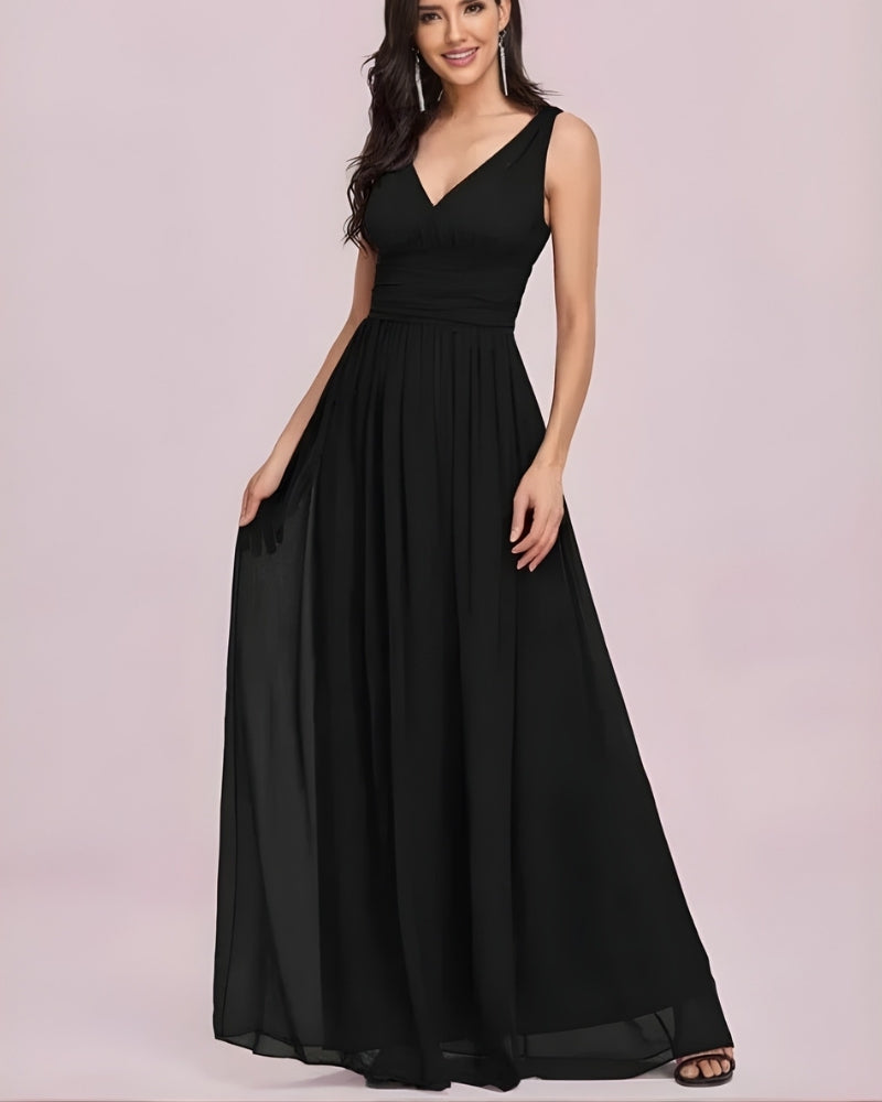 Hochzeitskleid Damen Maxi | V-Ausschnitt