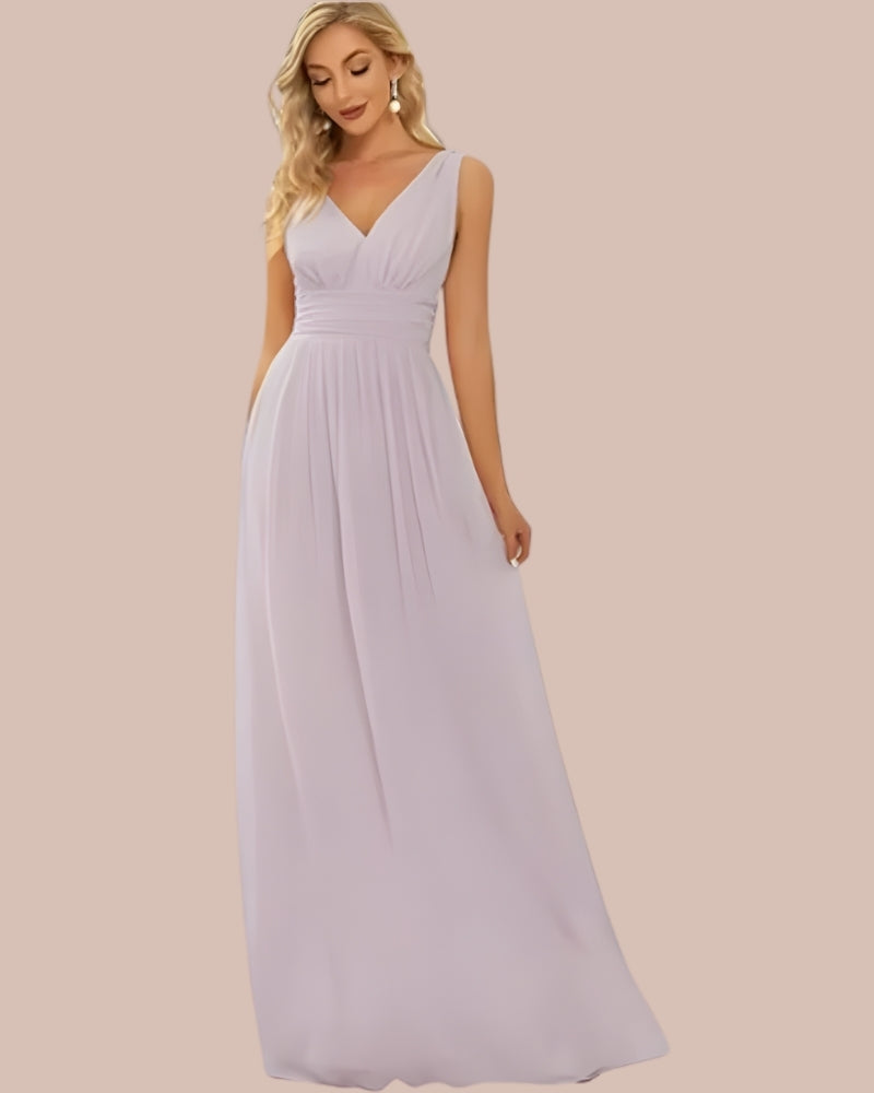 Hochzeitskleid Damen Maxi | V-Ausschnitt