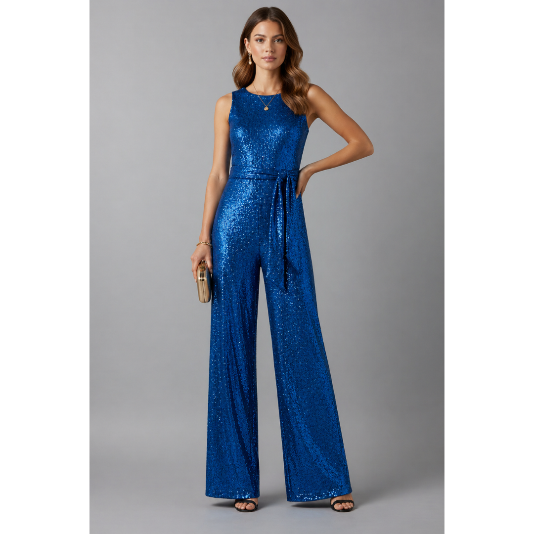 Inga | Damen Jumpsuit Für Abend Mit Pailletten